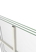 Löstagbar smal utanpåliggande aluminiumspröjs, SP1.1 detalj